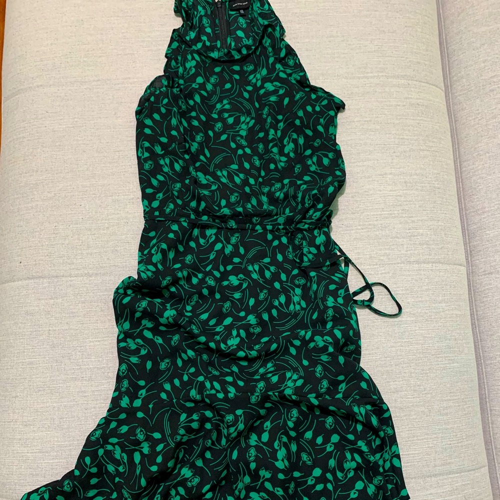 Green midi dress